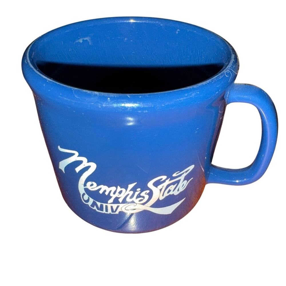 Vintage Coffee Mug Cup MSU Memphis State University Tennessee Southern Plastic